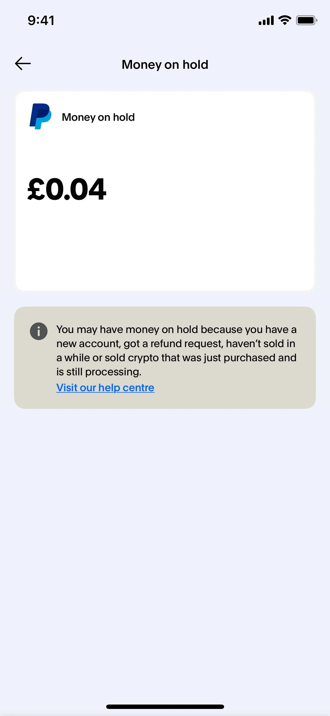 Paypal UI Design Screenshot: Digital Wallet, Payments & Money Transfers