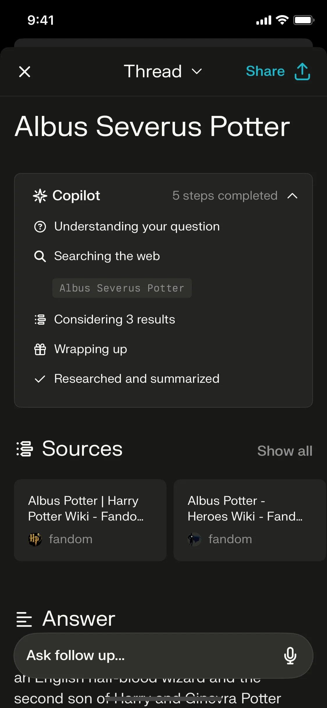 Perplexity UI Design Screenshot: AI Answer Engine & Knowledge Search