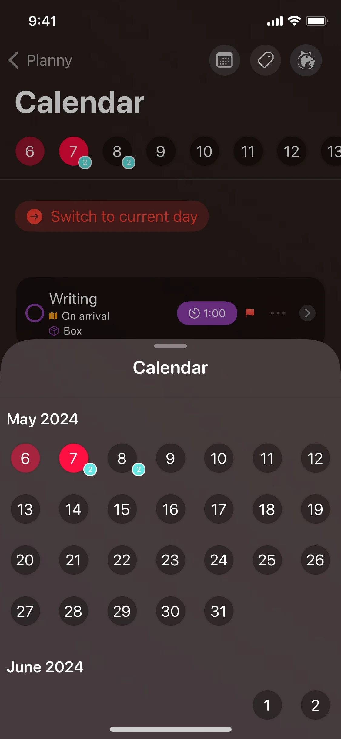 Planny UI Design Screenshot: Intelligent Daily Planner & Reminders