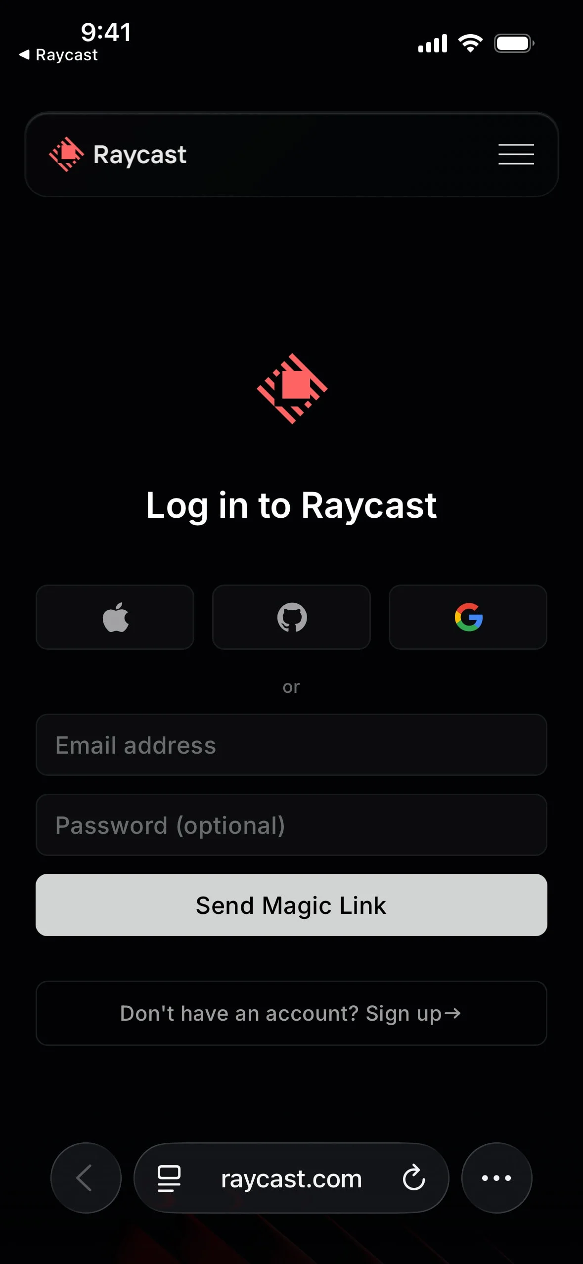raycast UI Design Screenshot: Supercharged Productivity Launcher