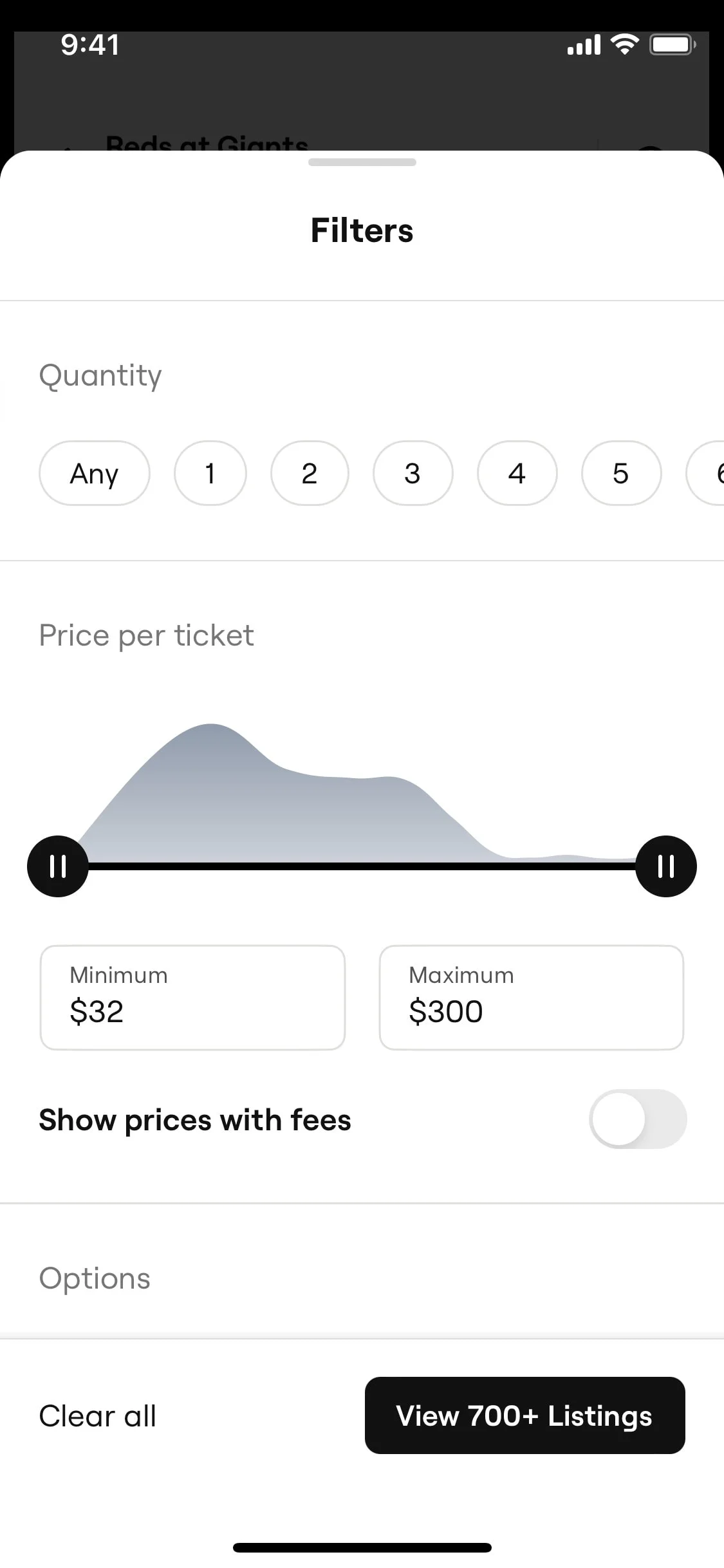 SeatGeek UI Design Screenshot: Live Event Tickets & Seating Charts