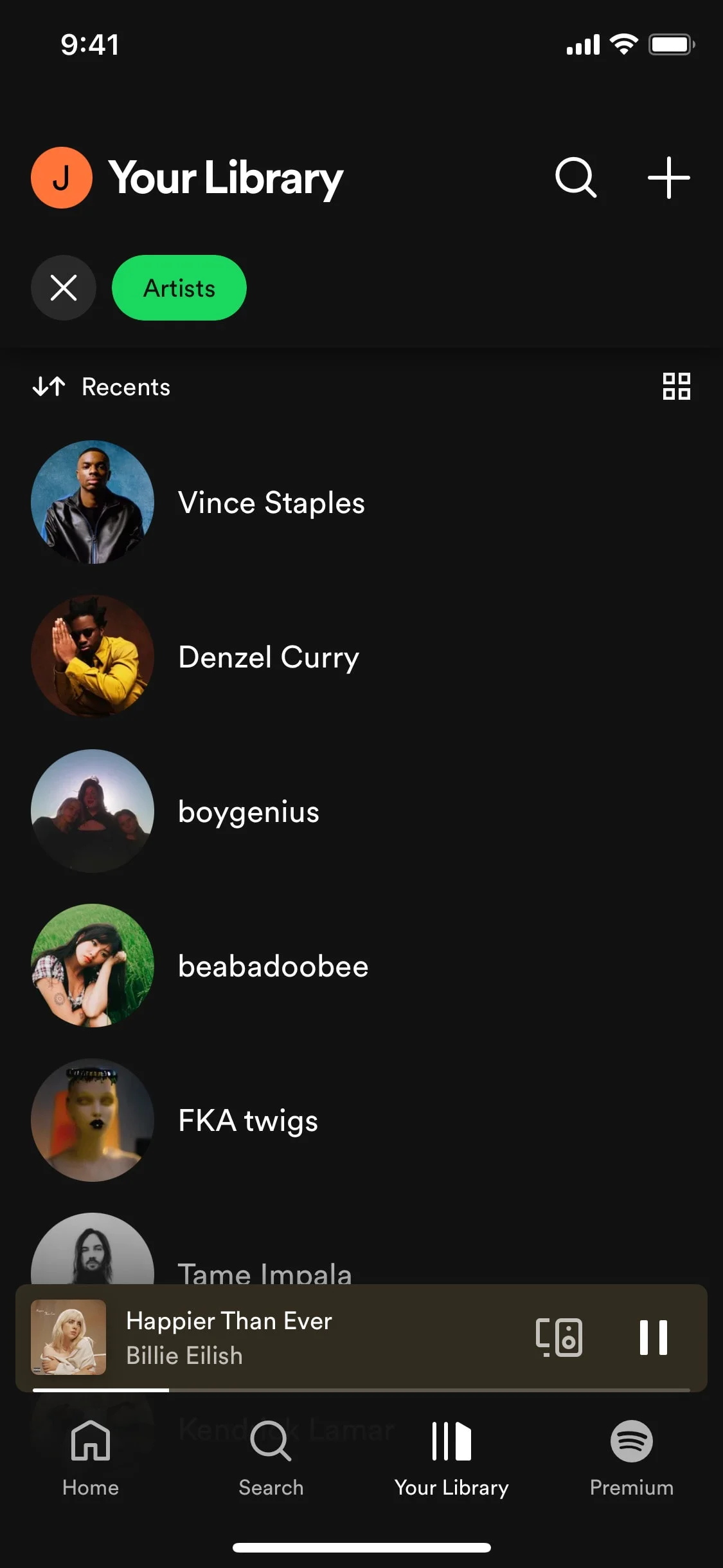 Spotify UI Design Screenshot: Music, Podcasts & Discovery