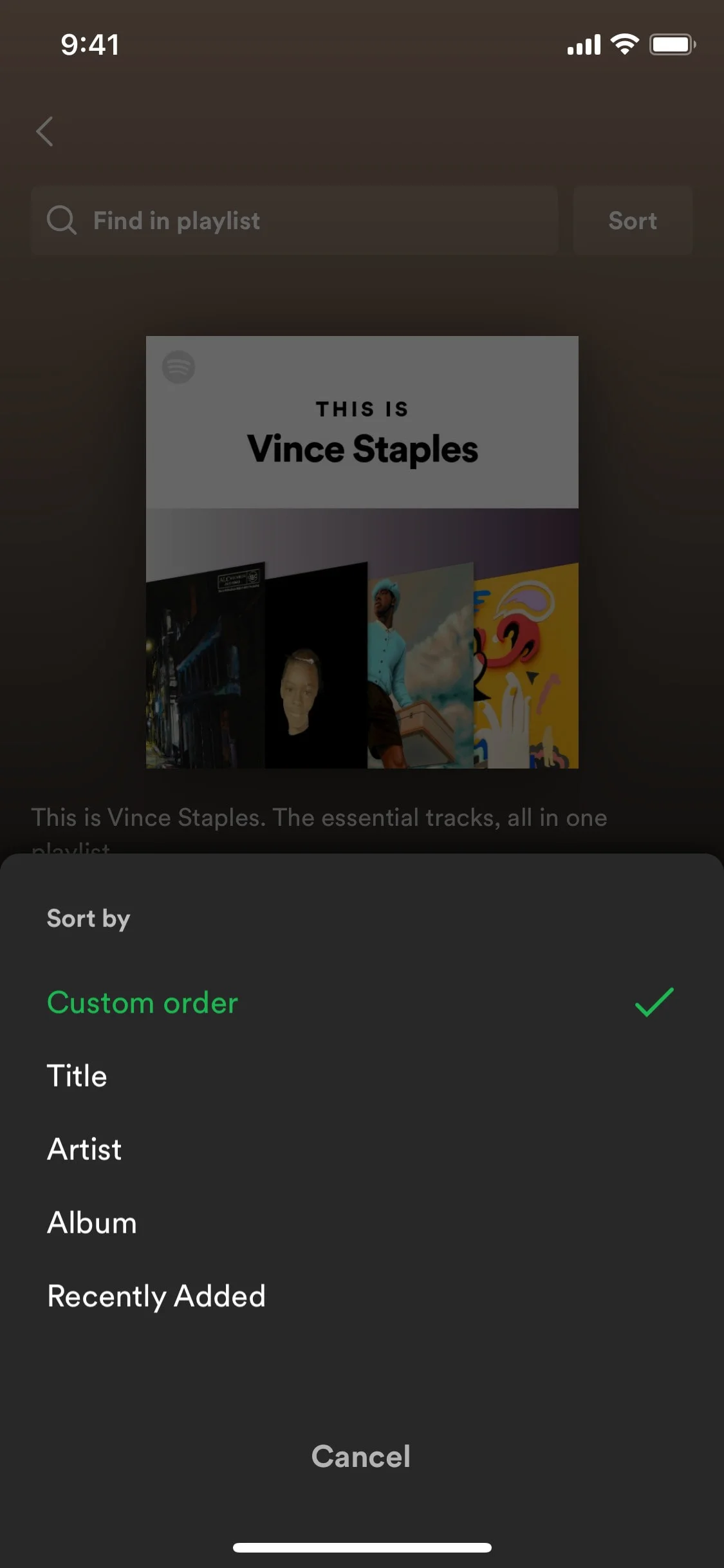 Spotify UI Design Screenshot: Music, Podcasts & Discovery