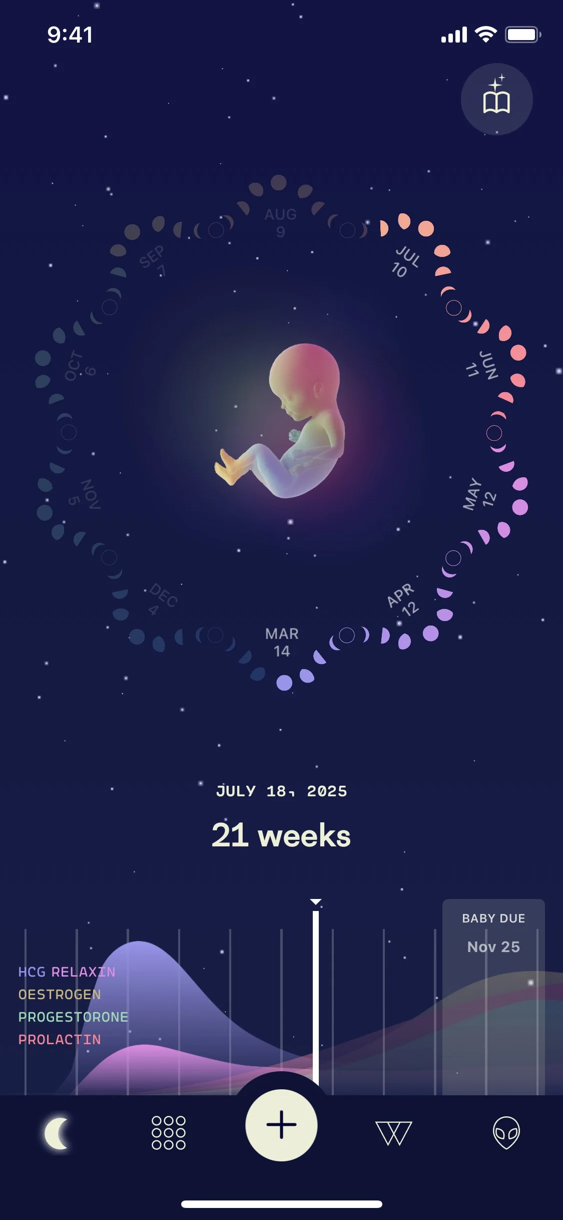 Stardust UI Design Screenshot: Modern Astrology & Celestial Rhythm