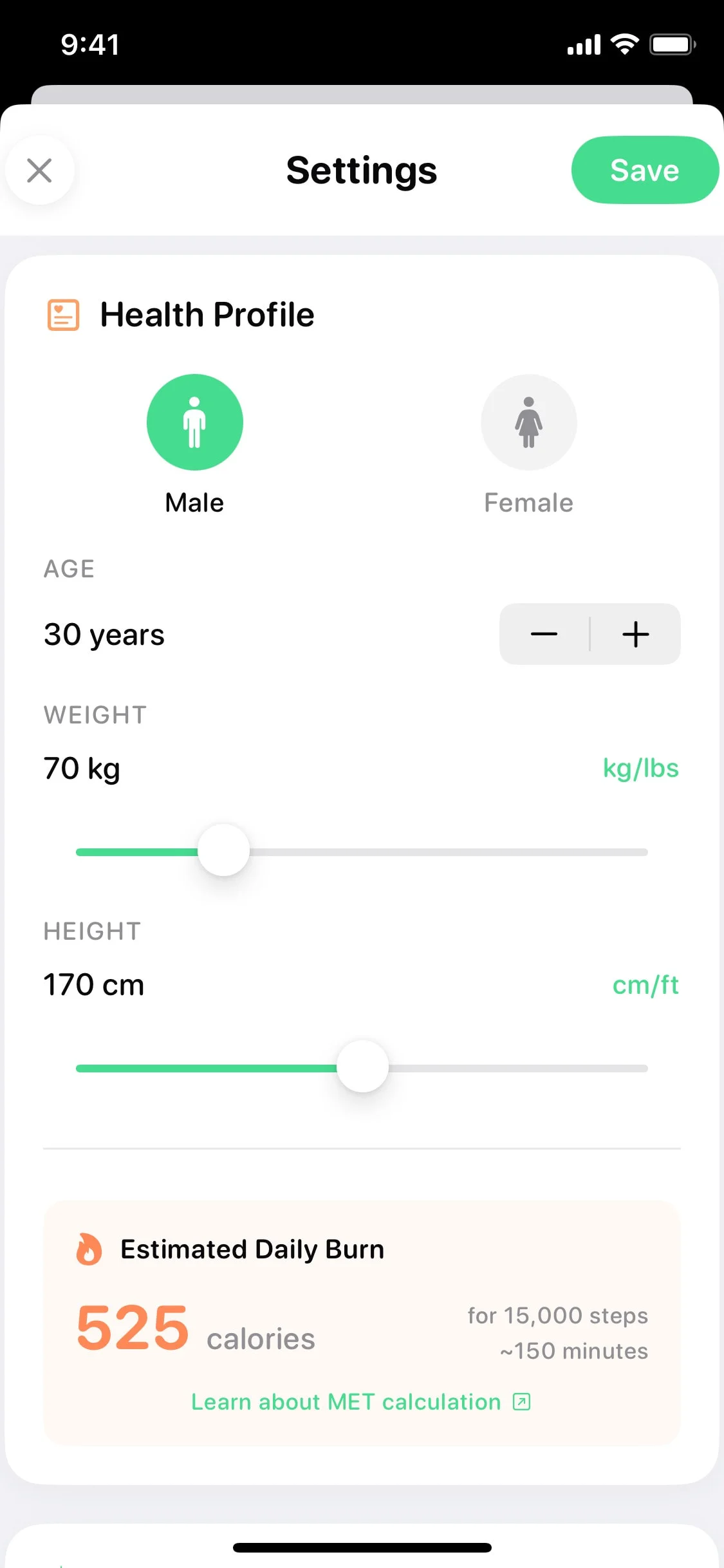 stridegate UI Design Screenshot: Gait Analysis & Biometric Stride Health