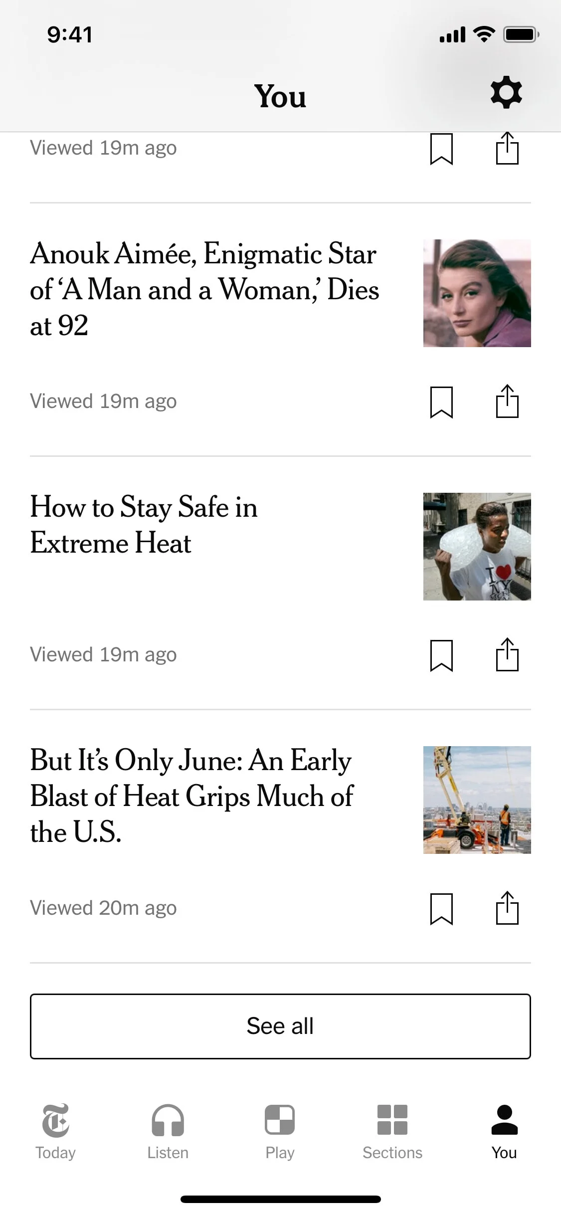 The New York Times UI Design Screenshot: World News, Investigative Reports & Games