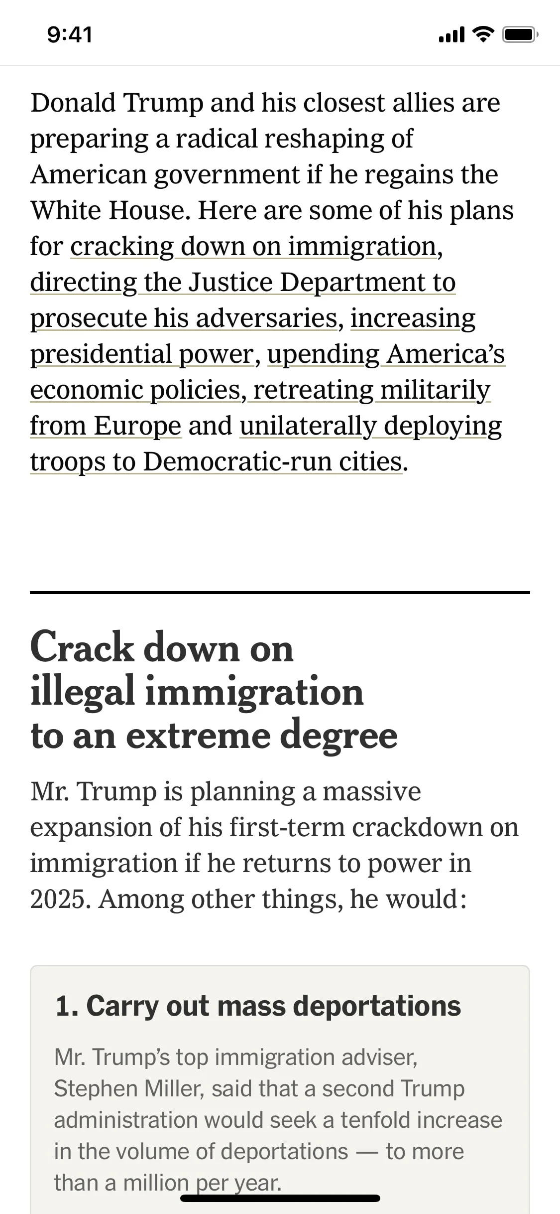 The New York Times UI Design Screenshot: Breaking News, In-Depth Journalism & Opinion