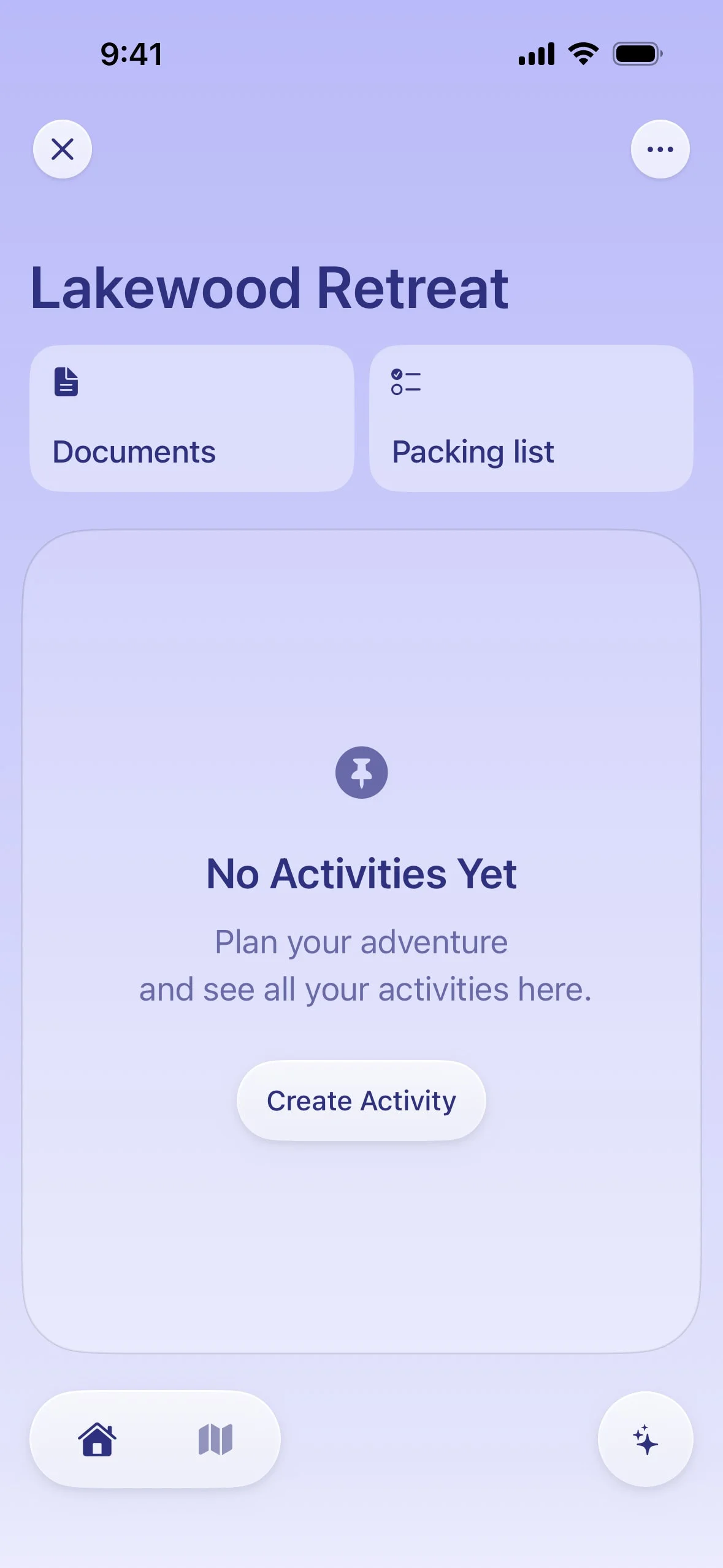 tripway UI Design Screenshot: Travel Itinerary & Trip Planner