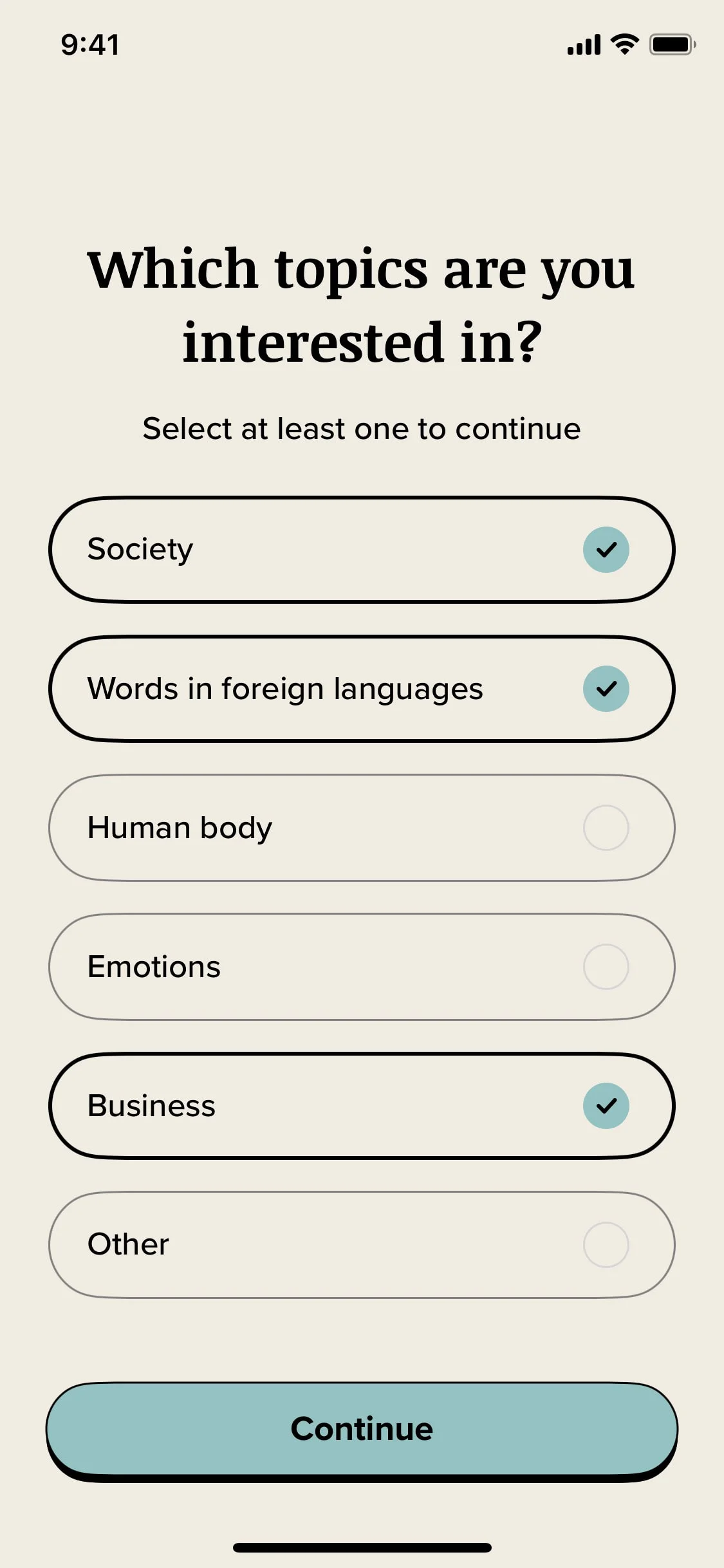 Vocabulary UI Design Screenshot: Daily Vocabulary Expander & Word Games
